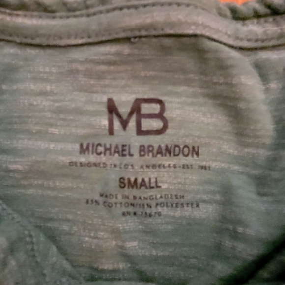 Michael Brandon Small Green Tee T-Shirt - Picture 3 of 3